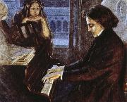 oscar wilde an artist s impression of chopin at the piano composing his preludes oil painting reproduction